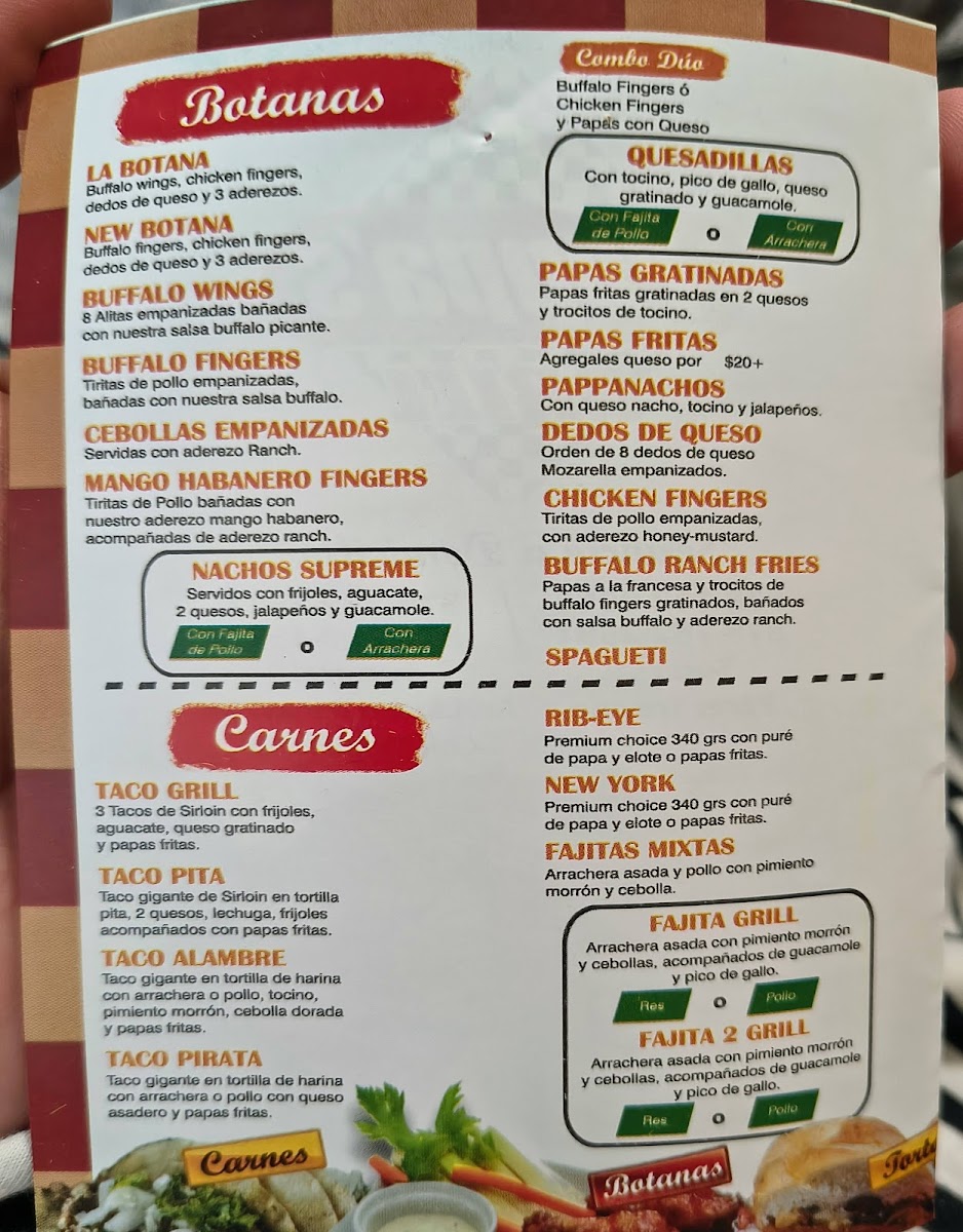 Papa’s Grill Menu - Image 1